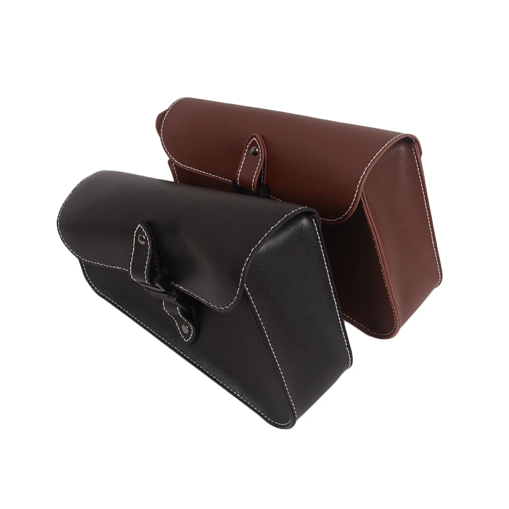 Cafe Racer Vintage Motorcycle Saddle Bags Leather Swingarm Bag SaddleBags Side Tool Bags Storage