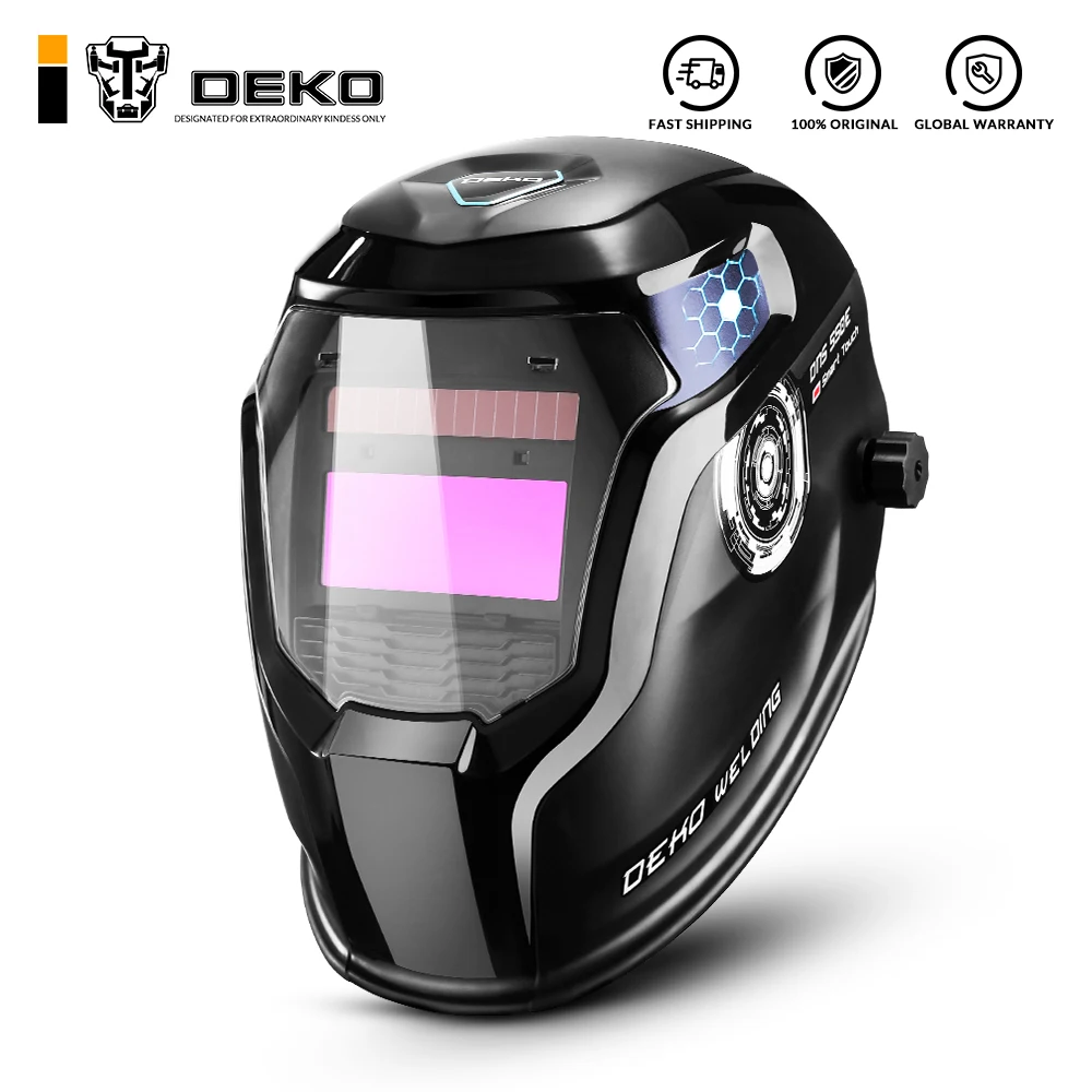 

DEKO Skull Solar Auto Darkening Adjustable Range 4/9-13 MIG MMA Electric Welding Mask Helmet Welding Lens for Welding Machine