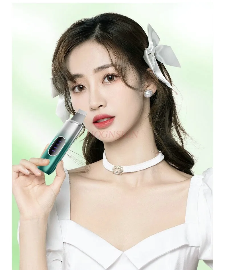Blackhead shovel ultrasonic beauty instrument for acne removal and skin scraping machine for facial pore cleaning