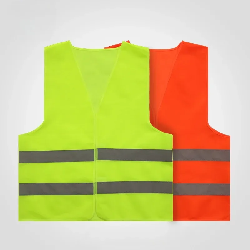 Reflective Strip Vest Car Emergency Fluorescent High Visibility Safety Vest Motorcycle Jackets Reflective Clothing Hi-Vis 1 Pcs