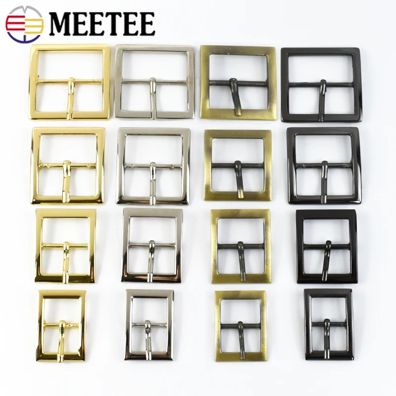 

Meetee 5/10Pcs Metal Pin Buckle 16/19/25/32/38mm Bag Strap Clasp Webbing Adjuster Hook Belt Buckles DIY Hardware Accessories