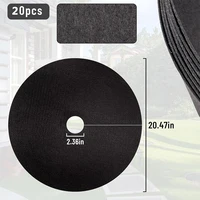 20pcs Non-Woven Tree Mulch Ring Reusable Tree Weed Barrier Mat Degradable Used inhibit Growth and Control Plant Root Protection 2