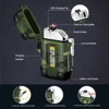Waterproof USB Charging Electric Lighter Dual Arc Lighter Flameless Plasma Lighter Outdoor Hiking Camping Smoking Accessories 5