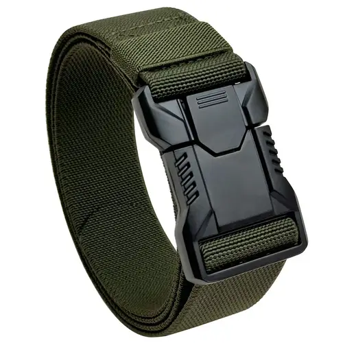 Red Ears Plastic buckle tactical belt men's multifunctional military fan canvas belt outdoor faux nylon training waist belt - Image 10