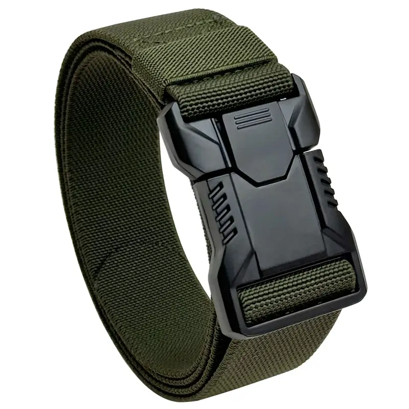 Red Ears Plastic buckle tactical belt men's multifunctional military fan canvas belt outdoor faux nylon training waist belt - Image 10
