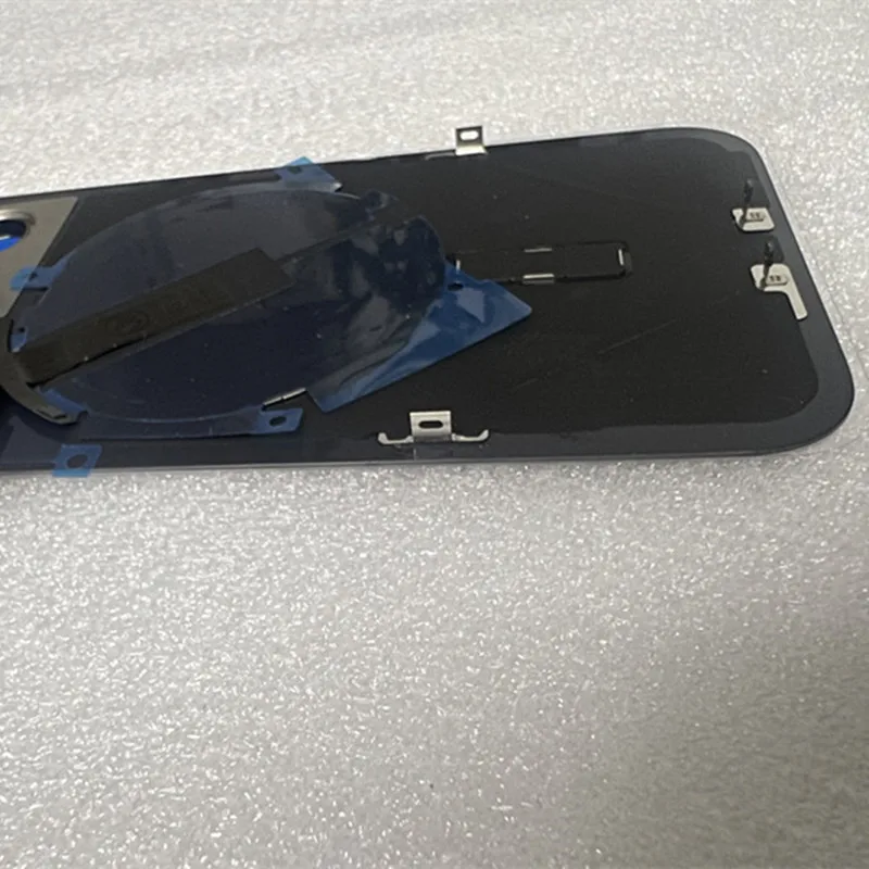 Back Glass Cover For iPhone 15 Pro Max 15 Plus Rear Case Door Housing With Wireless Flex Cable Metal Plate Replacement phone back cover