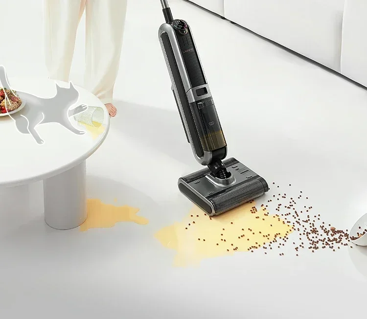 UWANT X100pro double roll scrubbing machine sweep suction drag integrated household wireless intelligent cordless vacuum cleaner 5