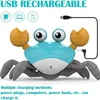 Crawling Crab Toys Light Music Crawling Fun Toys Electric Induction Escape Toy Pets Electronic Interactive Toy for Dogs and Cats 6