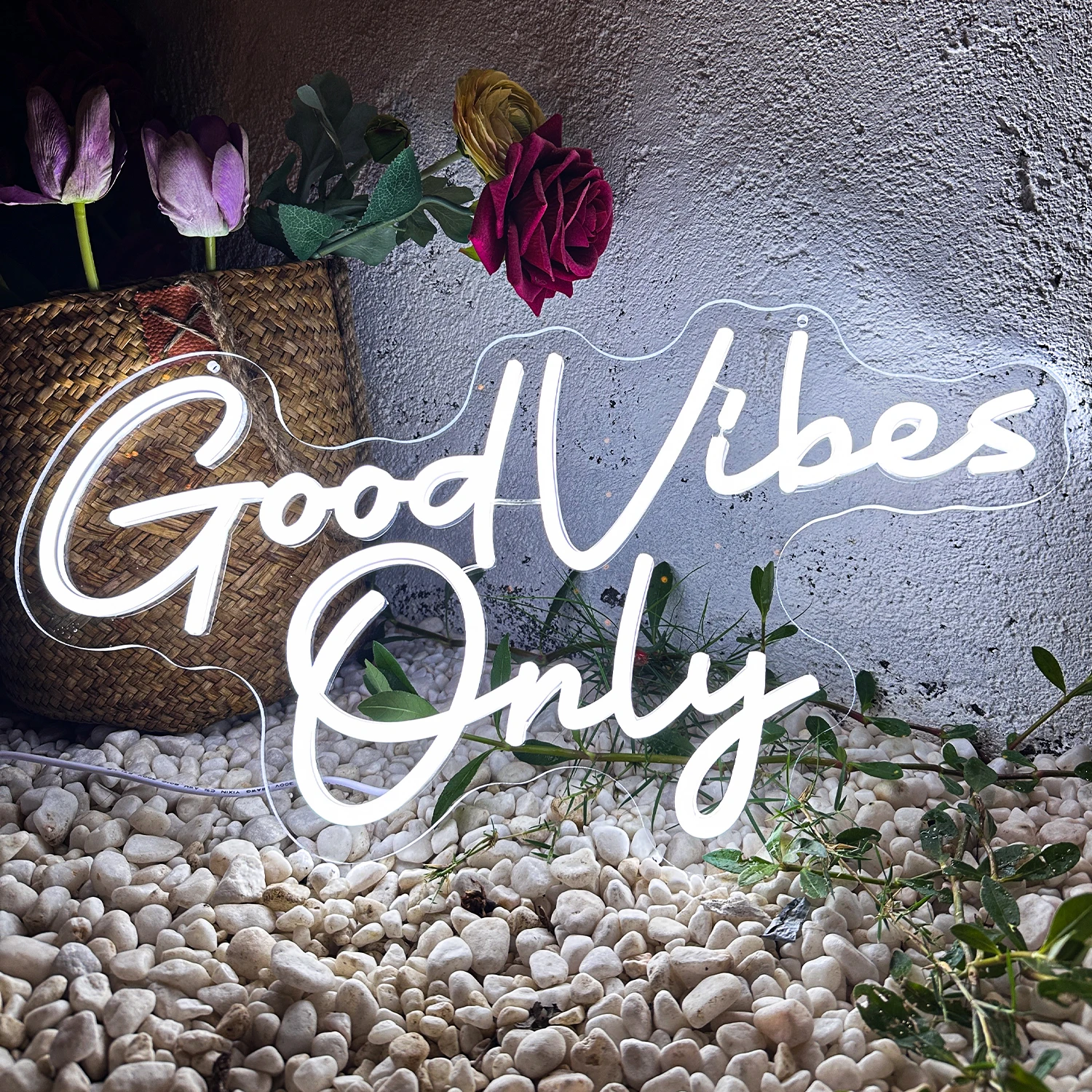 Good Vibes Only  Neon Custom Wedding Scene LED Lights Party Bedroom Room Shop Bar Romantic Usb Art Wall Decoration Gift