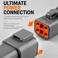 2 Pin  DTP04-2P DTP06-2S Deutsch DTP Connector - Gray Male Female Waterproof Electrical Auto Plug for Marine, Bus & Industrial 3