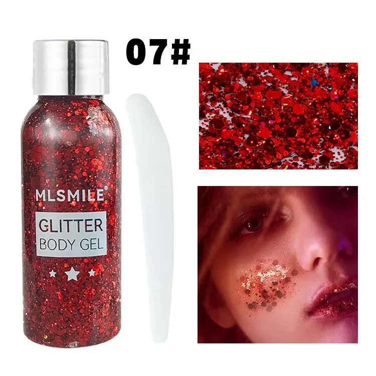 Radiant Waterproof High Gloss Glitter Gel for Eye, Nail, Hair, Body, and Face - Multifunctional Makeup for Festivals and Parties