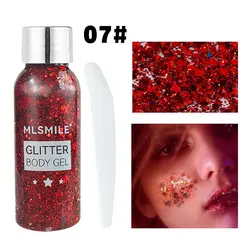 Radiant Waterproof High Gloss Glitter Gel for Eye, Nail, Hair, Body, and Face - Multifunctional Makeup for Festivals and Parties (07)