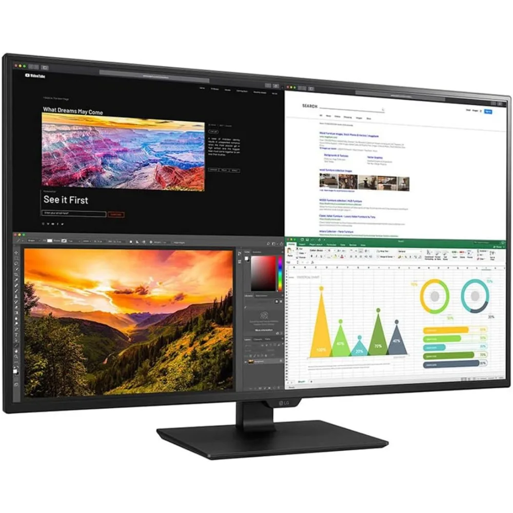 

43UN700-B 43 Inch Class UltraFine (3840 X 2160) IPS Display with USB Type-C and HDR10, 4 HDMI inputs, Black