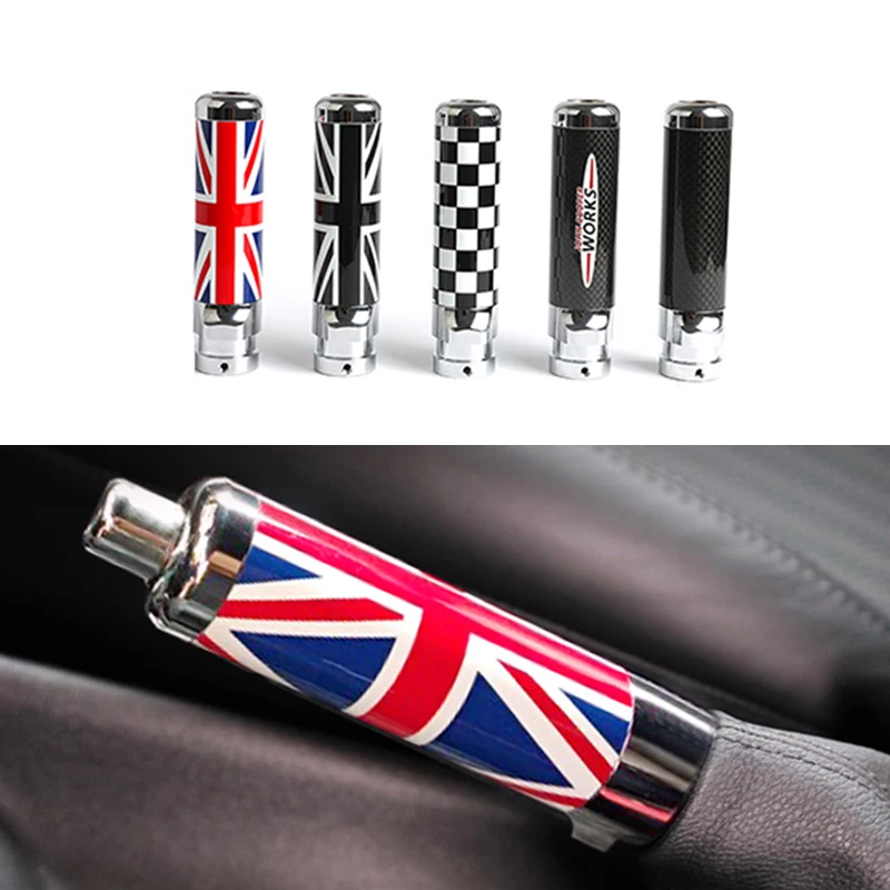 HandBrake Lever Decoration Cover For MINI CooperR50 R52 R53 R55 R56 R57 R58 R59 Hand brake Grips Manual Car Styling Accessories hand brake cover