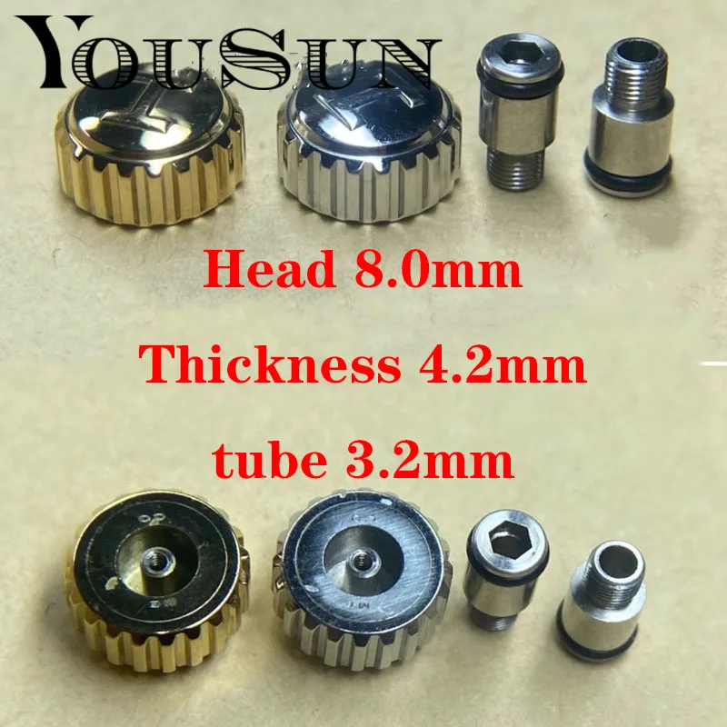 Per Hamilton Head Crown Watch Maniglia 8.0Mm Maniglia Tubo Raccordo 3.2Mm