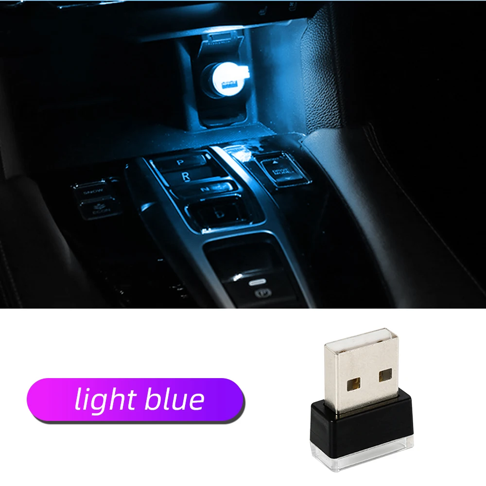 Mini LED Auto Licht Auto Innen Atmosphäre USB Licht Dekor Plug Und Play  Lampe Notfall Beleuchtung PC Auto Produkte