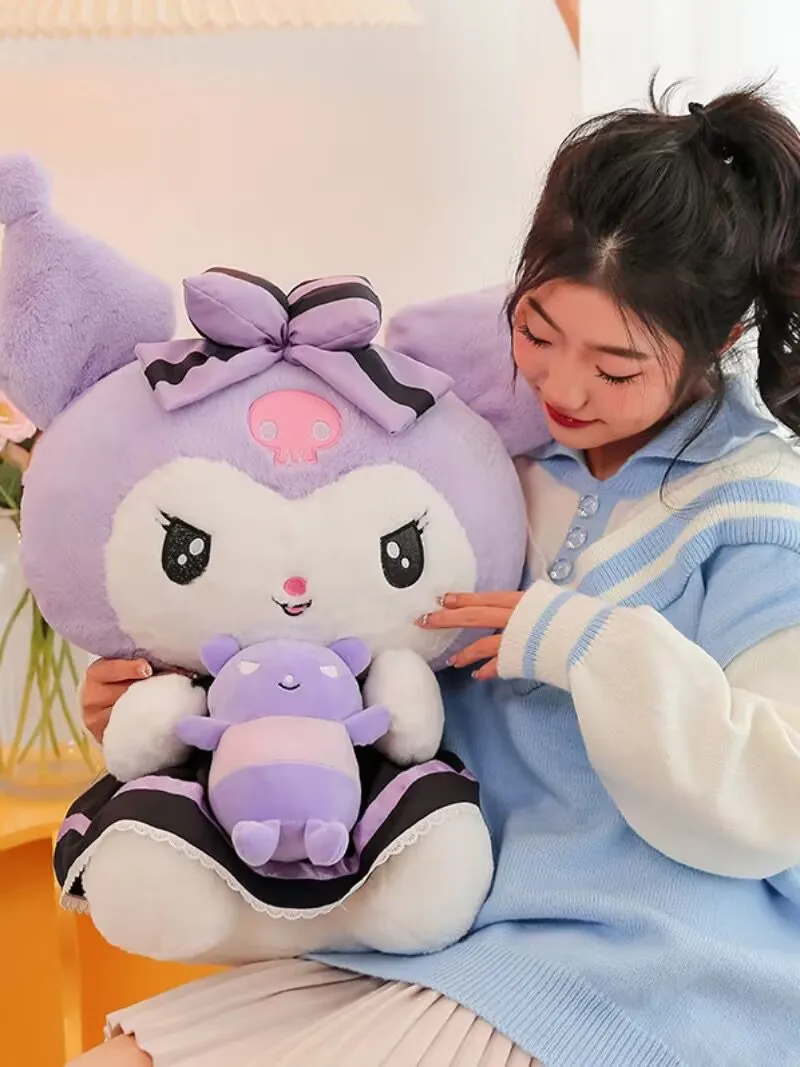 30-100cm Sanrio Kuromi Kawaii Plush Toy Cute Kuromi Hello Kitty Doll Filled  With Plush Pillow Room Decoration Toy Birthday Gift - AliExpress