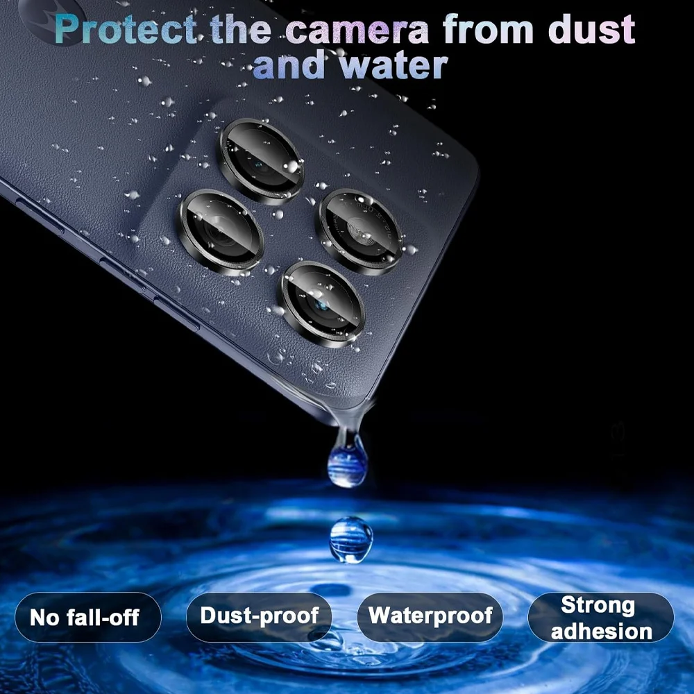 Ultra HD Metal Alloy Ring 9H Glass Camera Protector Cover