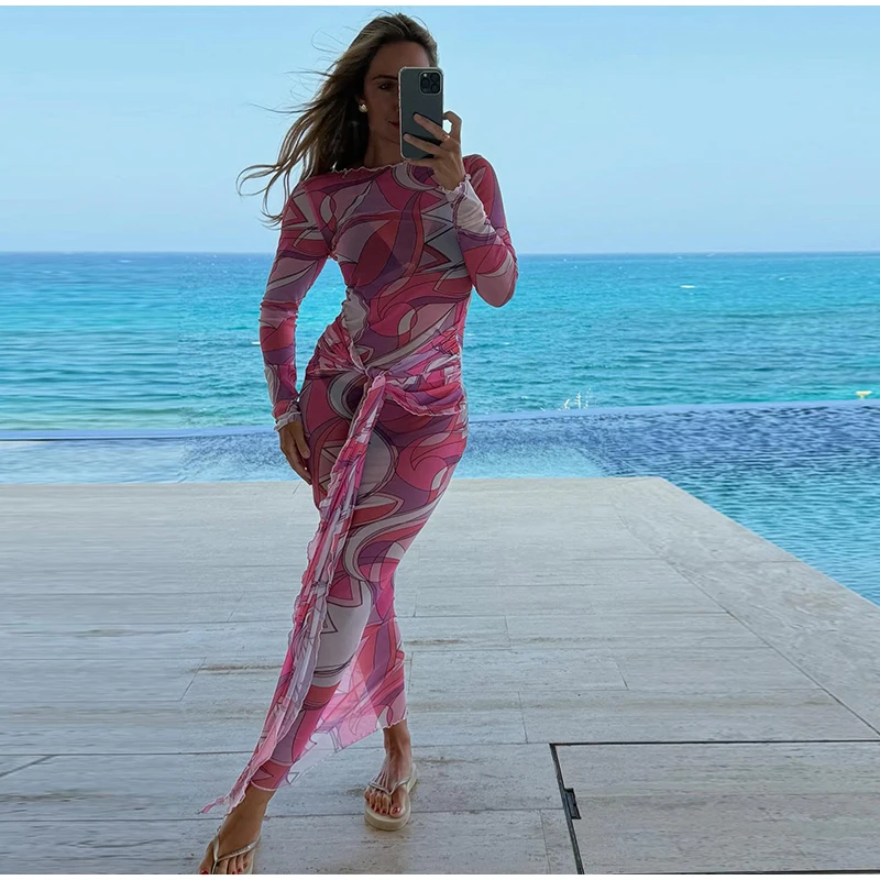long dress beach cover up Sauipe Swim Amber Swimsuit Cover Up