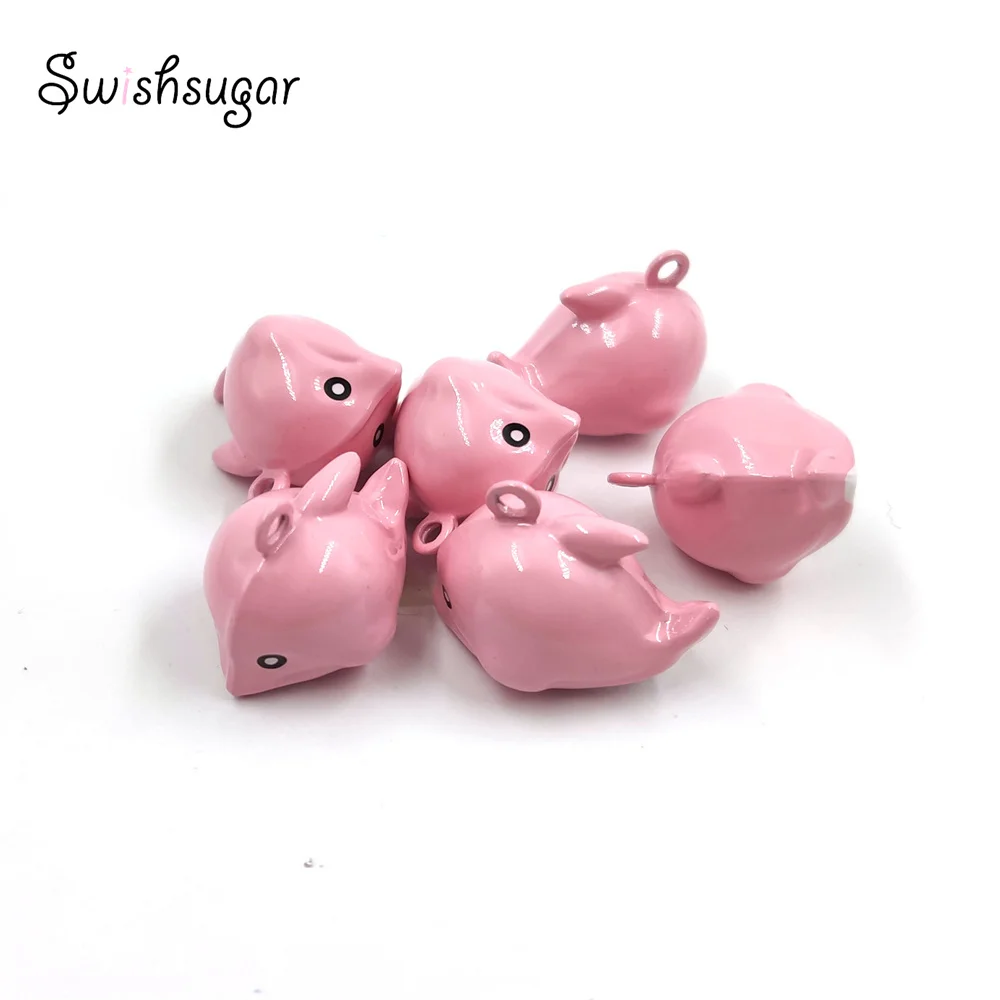 Several Colors Choice Enamel Dolphin Copper Craft Cartoon Charm Bells Pendant Festival Decoration