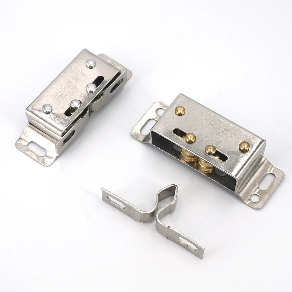 Stainless Steel Door Catch Stopper Cabinet Closer Lock for Cupboard Kitchen Wardrobe Furniture Hardware 10/5/2/1 Sets