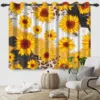 Curtains Spring Sunflowers Sunsets Shine In Bloom Flowers For Bedroom And Living Room Blackout Polyester Curtains Home Decor 1