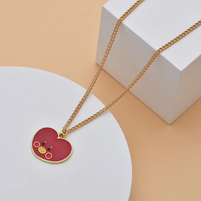 BT21 Koya RJ Shooky Cooky Chimmy Schlüsselbeinkette Kreative Hochwertige Anime-Cartoon-Druck Paar-Schlüsselanhänger Niedliche Einfache Joker-Dekoration – Detail 5