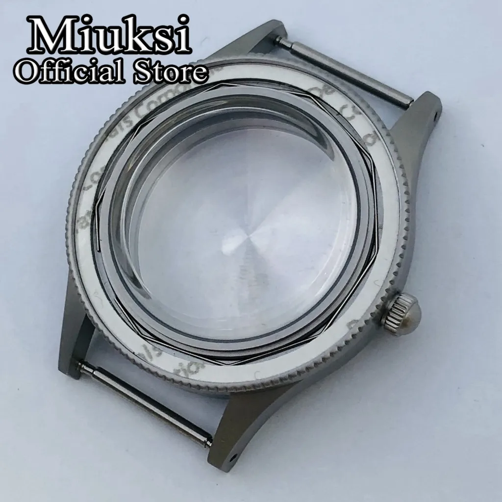 Miuksi 40mm Retro Watch Case with Domed Glass and Luminous Bezel