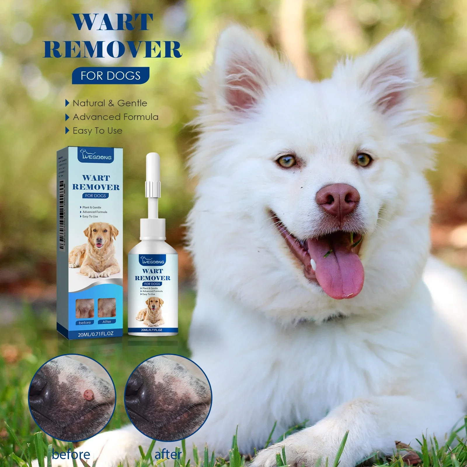 Pet Wart Liquid, Skin Label Remove Flesh Warts Remove Monkey Silk Flat, Especially Liquid Warts Lijing