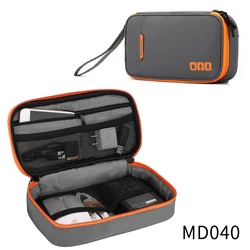 Compact Travel Cable Organizer - Essential Accessory Storage Bag (Grey)