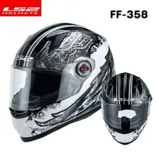  LS2 Full Face Motorcycle Helmet Men Women Motocross Helmet High-strength ABS Shell 3C Approved Motorcycle Accessories FF358 