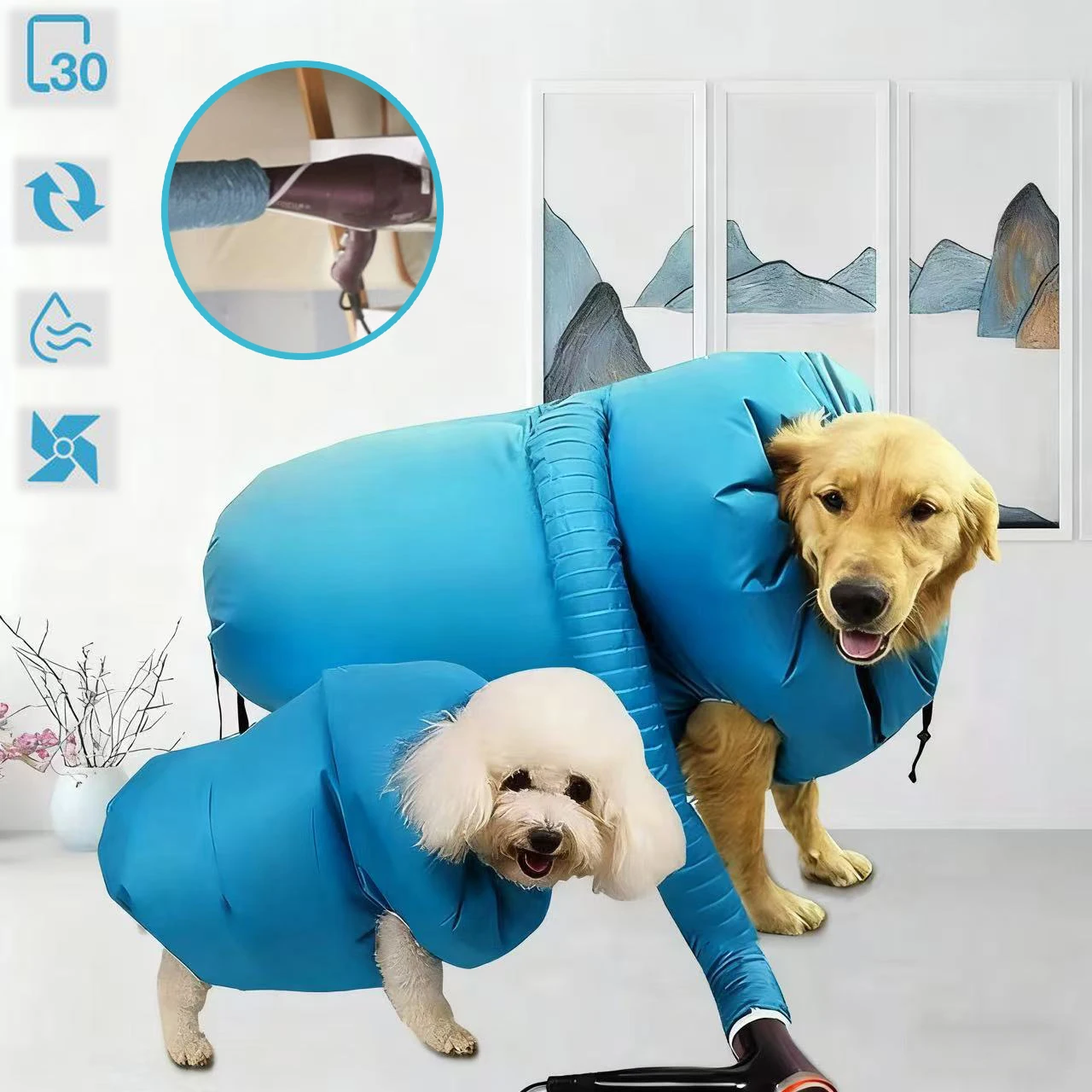 thumbnail image 2 of Dog Cat Drying Hair Dryer Dry Box Hair Dryer Bath ... – Grandado 2 of 12