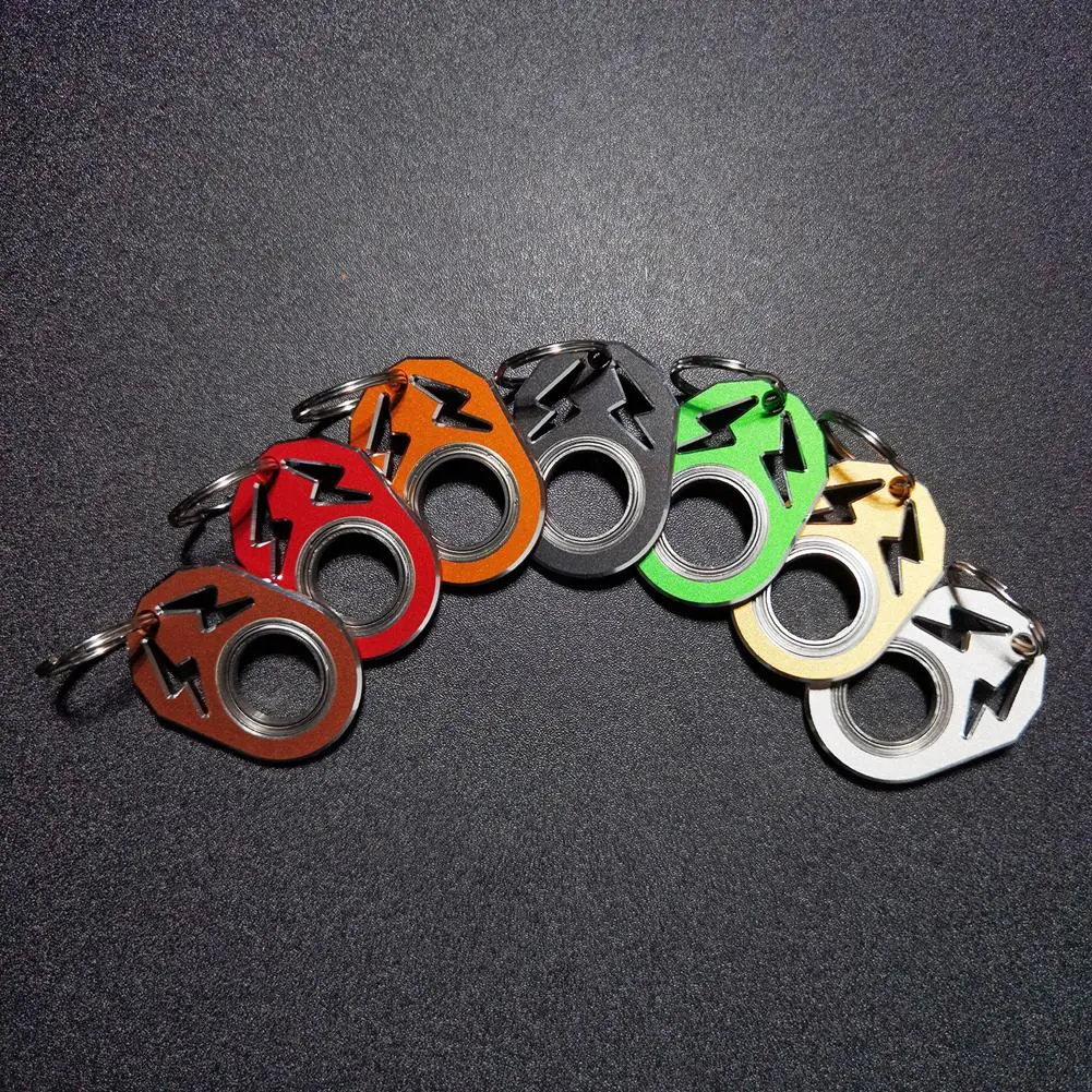 Keychain Spinner Stress Toy Metal Fidget Toys Kid Fingertip Spinning  Keyring Finger Keyring Relieve Boredom Party Gift Turntable - AliExpress