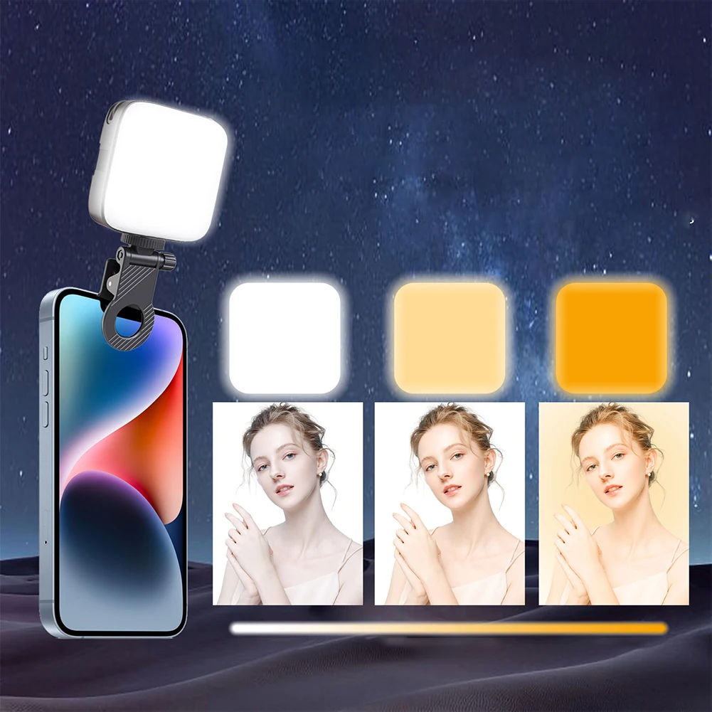 미니 스튜디오 사진 조명, 2 색 온도 포켓 LED 비디오 조명 램프, 2000mah 카메라 전화 사진 필 조명