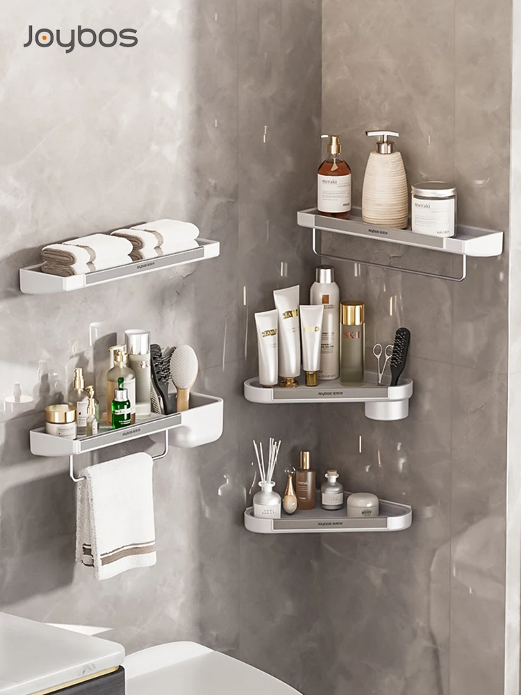 Bathroom Shower Shelf No Drill Wall-mounted Corner Shelf Organizer Luxury Plastic Bathroom Shower Holder Organizer Storage Rack Wall Mounted Storage Box Bathroom Shelf Bathroom Shelf Rack Bathroom Storage Rack Wall Shelf Organizer Storage Tray Wall Shelf