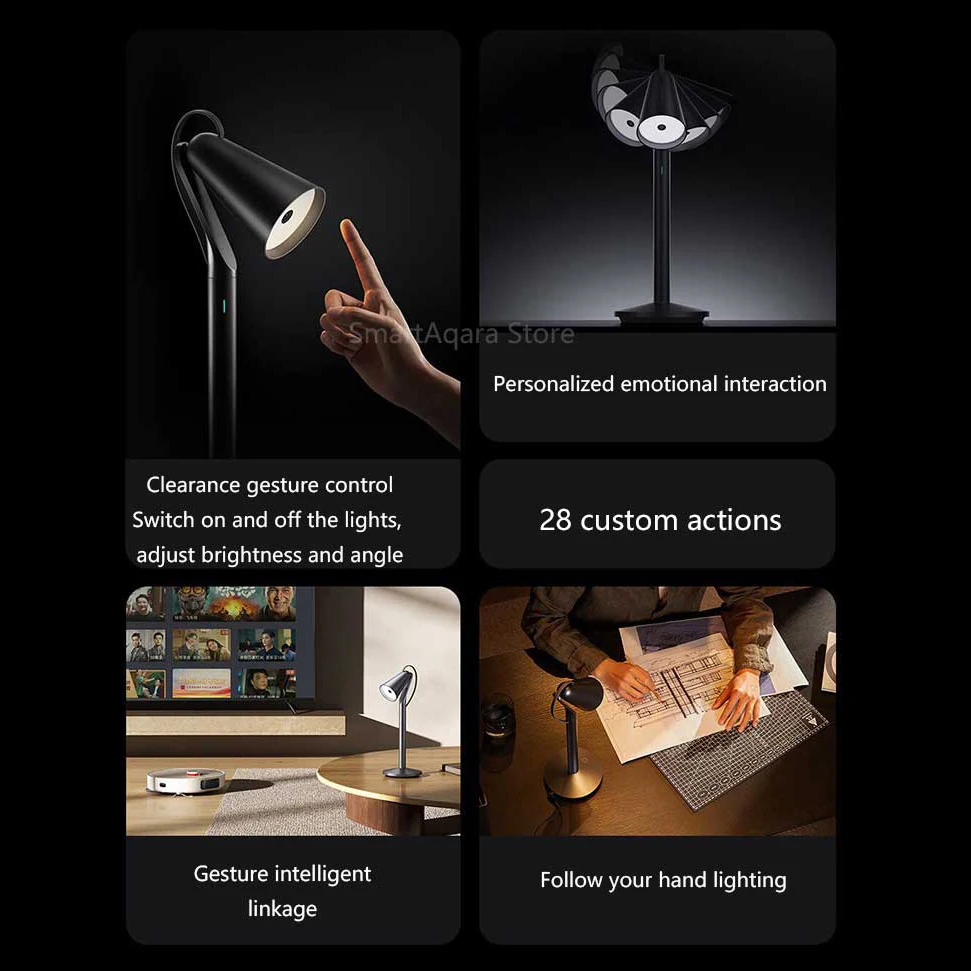 Xiaomi Mijia Pipi Lamp Gesture Control Smart Desk Lamp Senseless Following  Lighting Intelligent Linkage Work with Mi home app