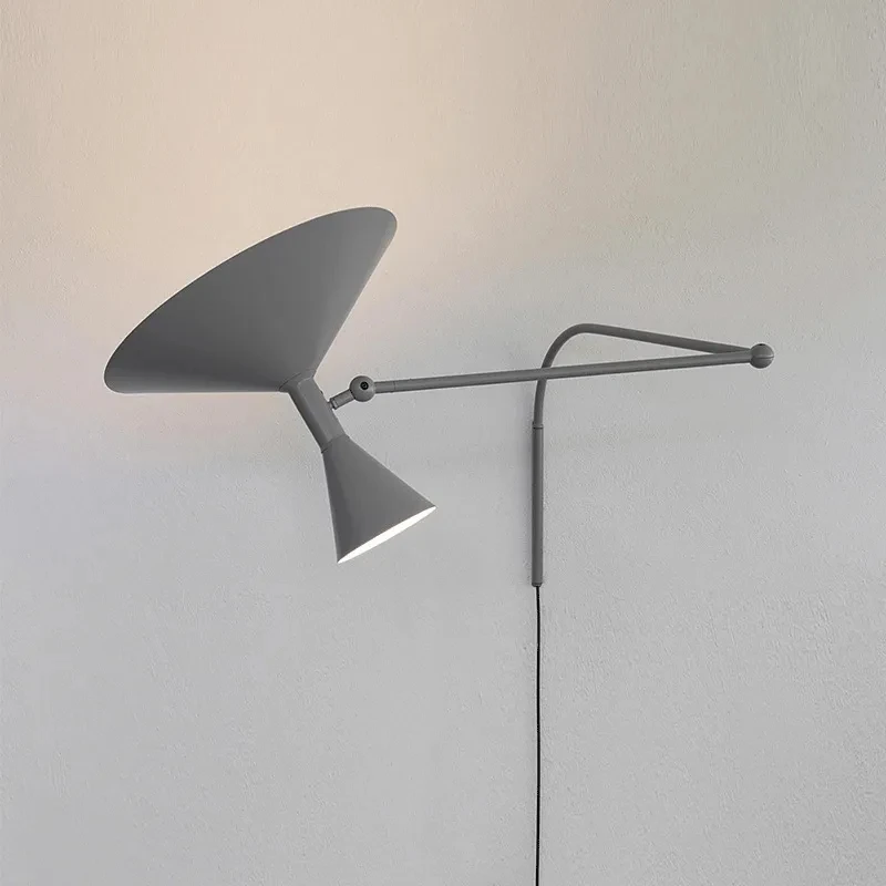 Modern Swing Arm Sconce Wall Light Home Decor Plug In With Switch Wall 