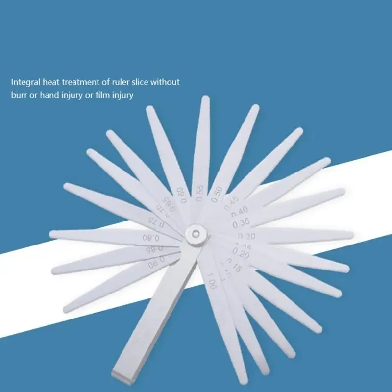 E8BD 0.02-1.00mm 두께 갭 메트릭 필러 Feeler 게이지 목공 측정 프로브-갭 도구 Feeler 게이지 밸브-액세서리