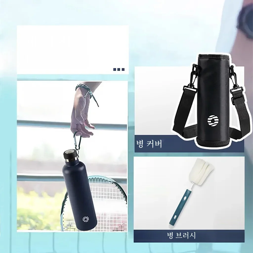FEIJIAN 스테인레스 스틸 보온병 병 1000ml 스포츠 플라스크 진공 절연 물병 누출 방지 BPA 무료