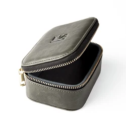 Durable Zippered Earphone Storage Case - Shockproof, Crush - Resistant Pouch (Gray)