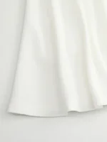 GIBSIE Plus Size Preppy Style Pleated Short Skirt Women Summer High Waist Drawstring Solid Waffle Casual A-line Mini Skirts - Image 5