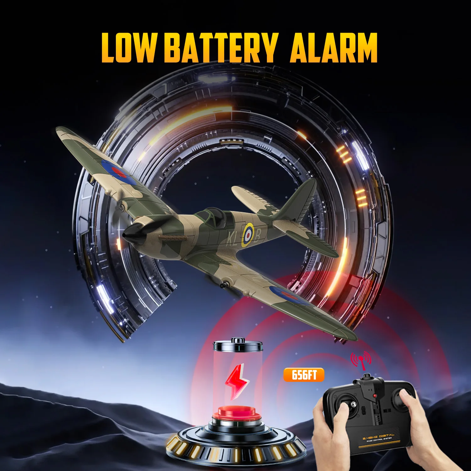 EPP Foam RC Airplane with Gyro Stabilizer for Kids