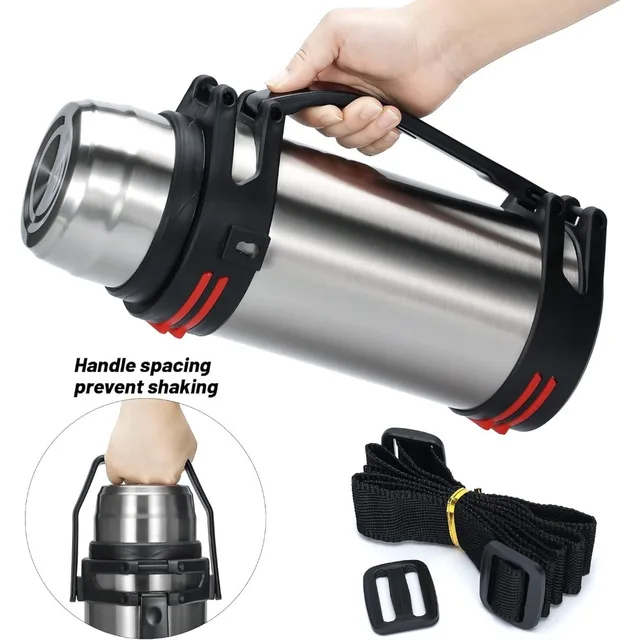 Bouteille Isotherme en Acier Inoxydable, Grande Capacité, Isolée Sous Vide, Contenant l'Eau Chaude, Idéal pour les Voyages en Plein Air 3