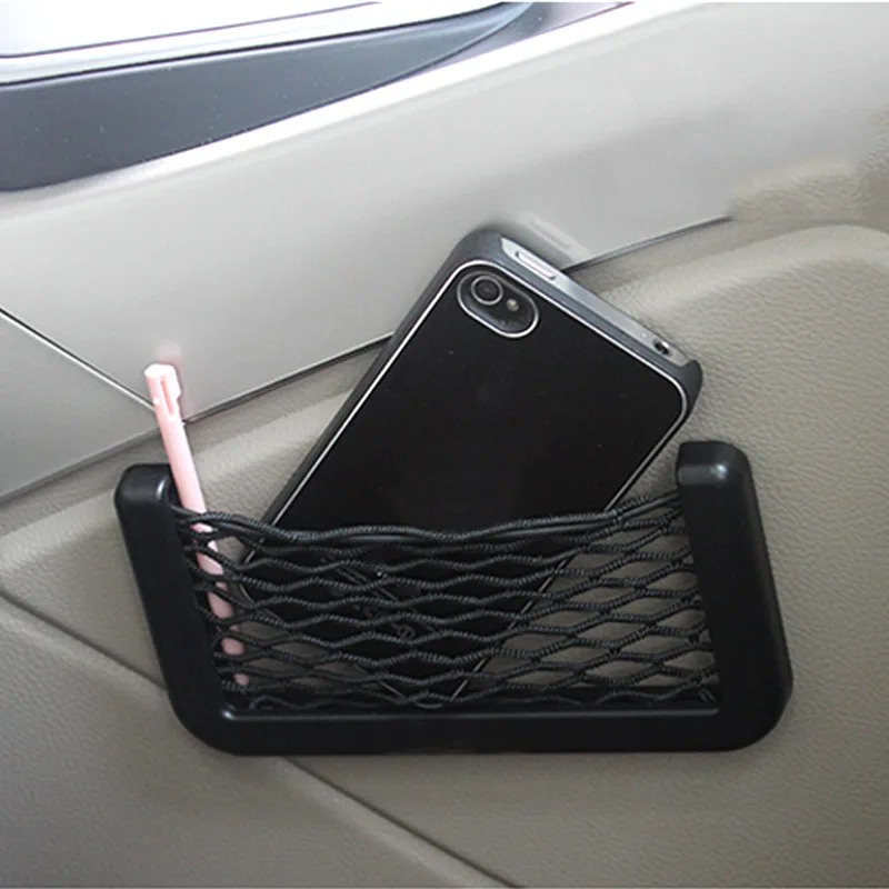 Universal Car Seat Side Back Net Storage Bag Phone Holder Pocket Organizer Bag