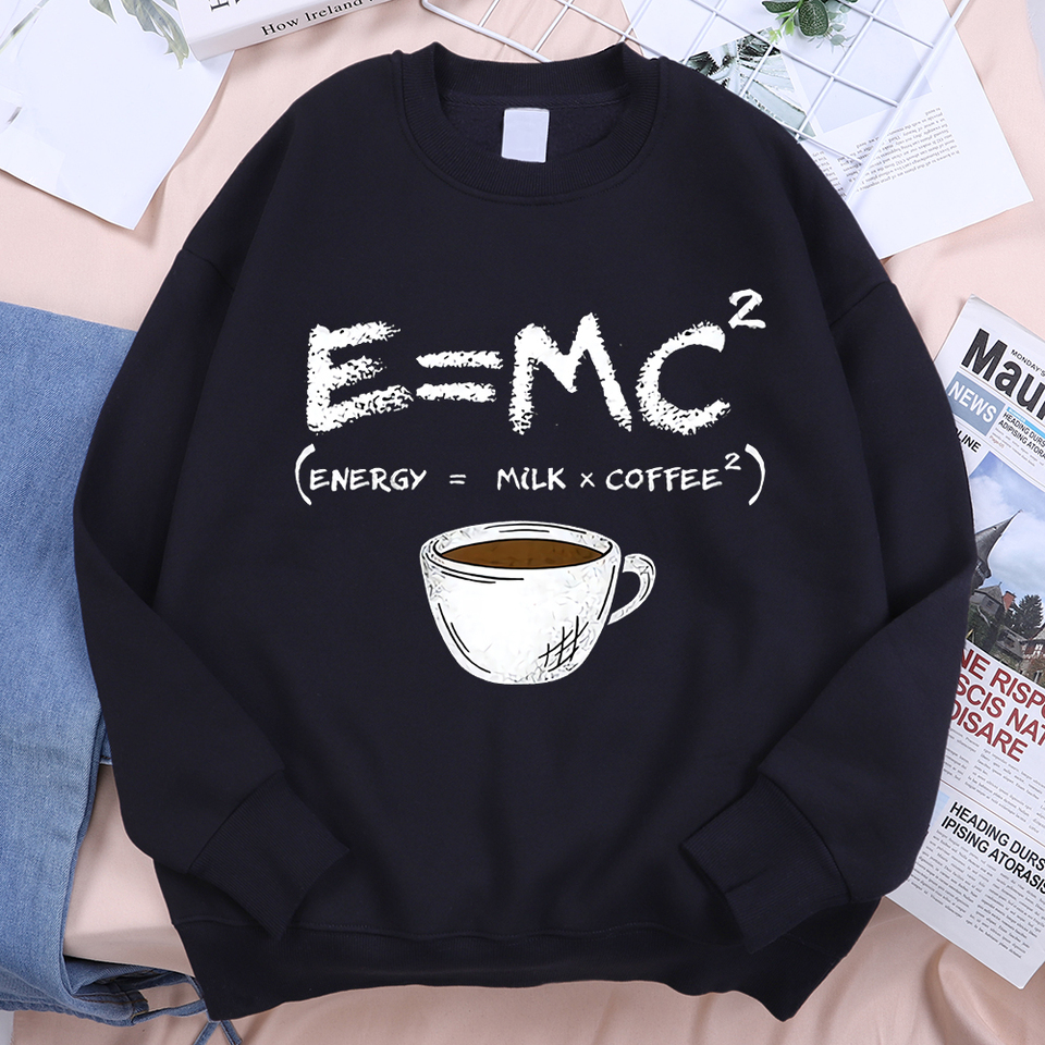 Energy Milk Coffee Fun Formula Men Women Hoodie Hip Hop Comfortable Sweatshirt Autumn Warm Streetwear Fleece Pullovers Hoodies