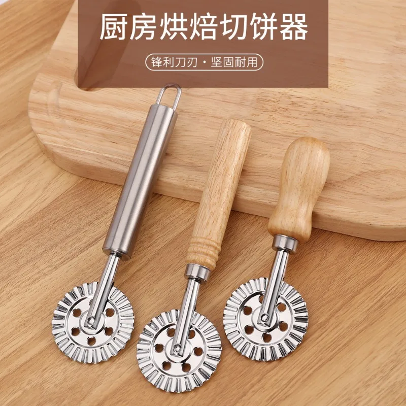Simple DIY Pasta Cutter Wheel Round Pizza Divider And Knife Pastry Pasta Dough Baking Cutting Tools Home Kitchen Cookie Dumpling