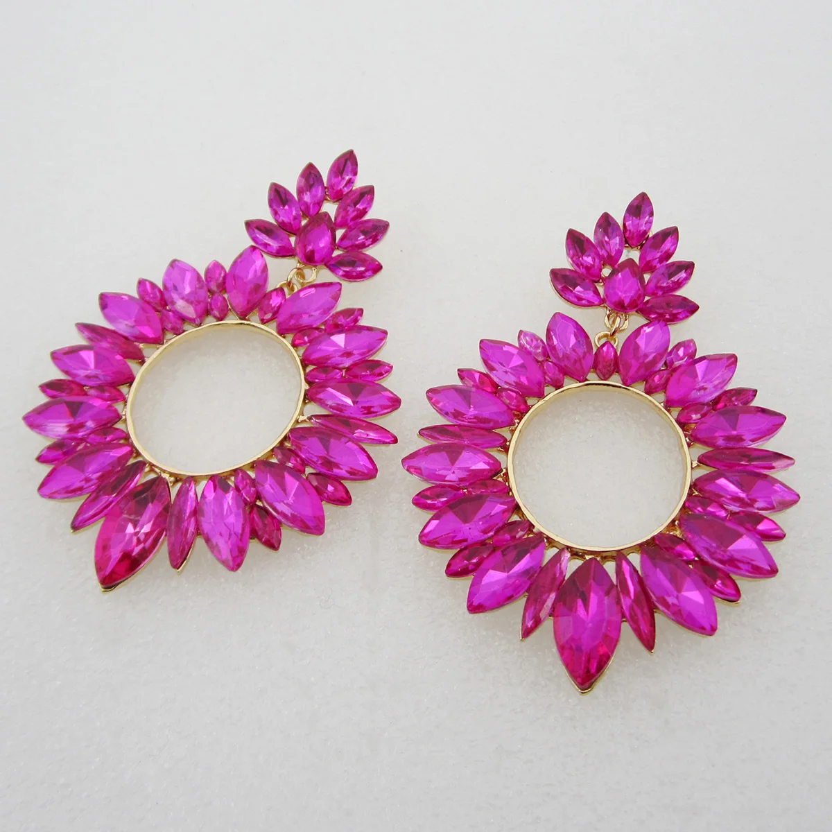 Big Crystal Earrings Statements Earrings Big Earrings Women Bride