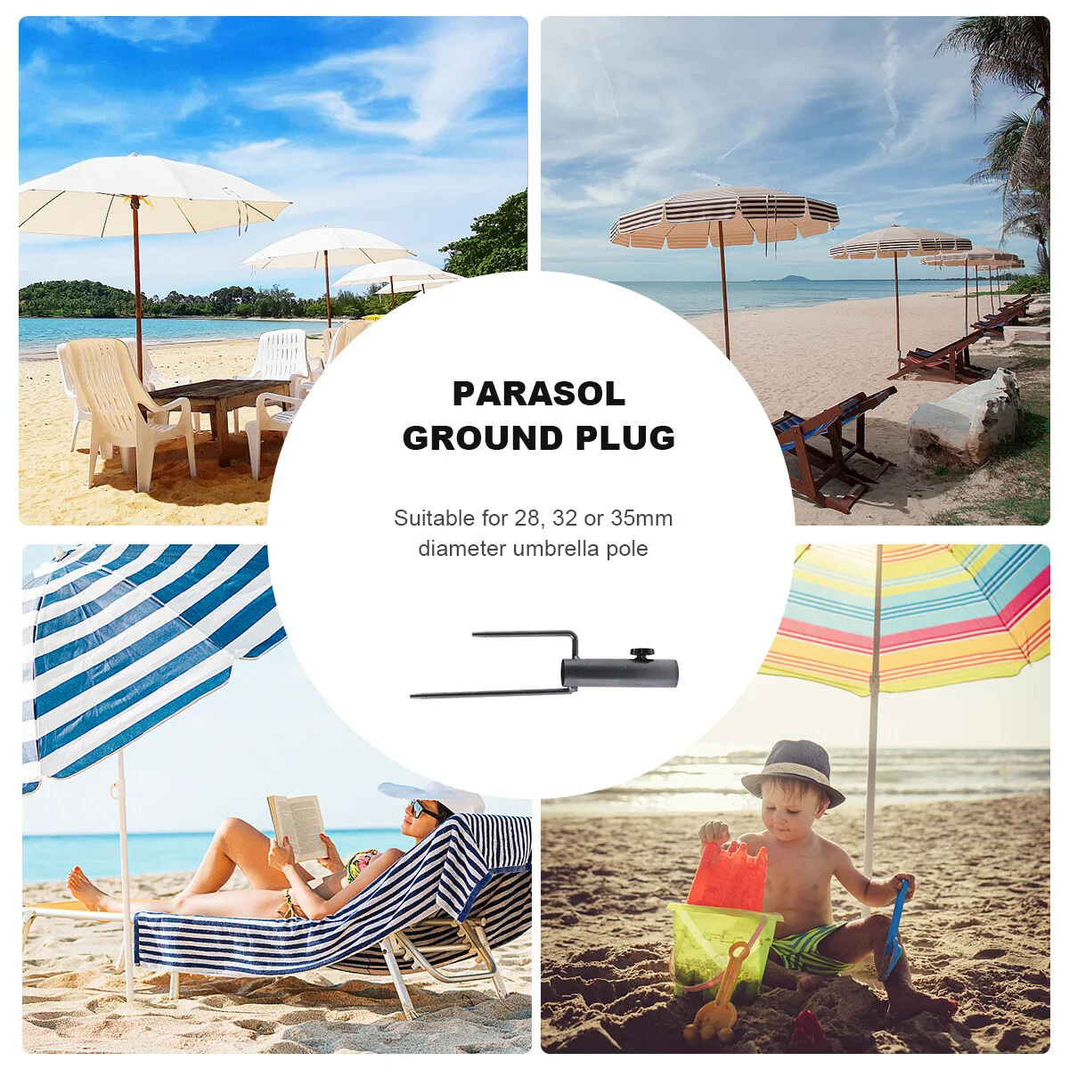 1pc Parasol Anchor Insert Beach Umbrella Sand Outdoor Umbrella Anchor Stand Holders Rain Ground Grass Holder Stick beach umbrella plug base umbrella stand holder