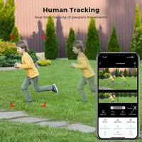2 caméras de sécurité WiFi PTZ 15MP 8K 2.4G/5G à trois objectifs et trois écrans, caméra de surveillance extérieure avec détection humaine, application O-KAM PRO 4