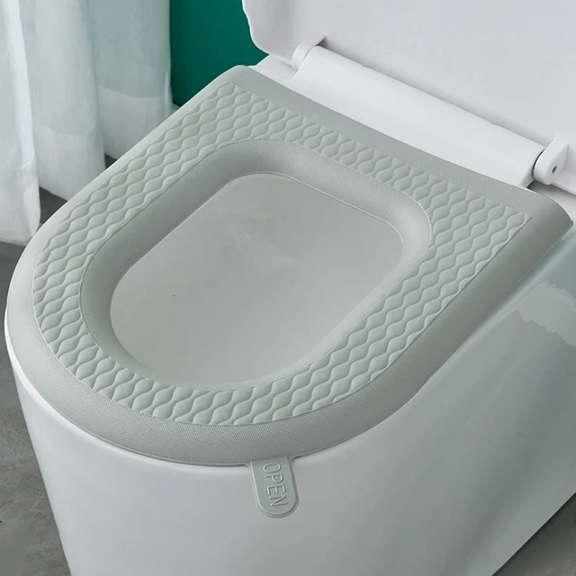 Juste de siège de toilette en forme de O avec poignée, Polymères